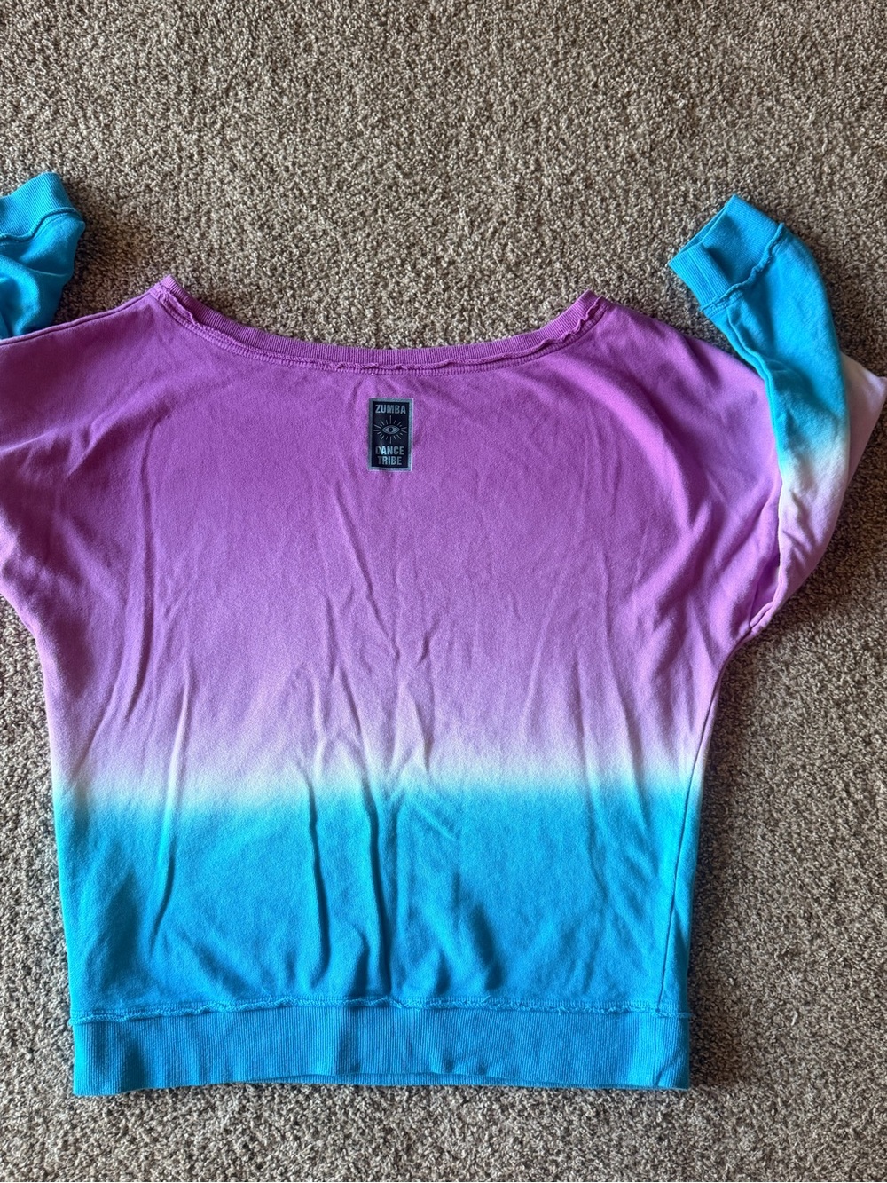 Zumba Fitness Ombre 'Spiritual Dancer' Sweatshirt - Purple, Turquoise & Pink - Picture 7 of 8